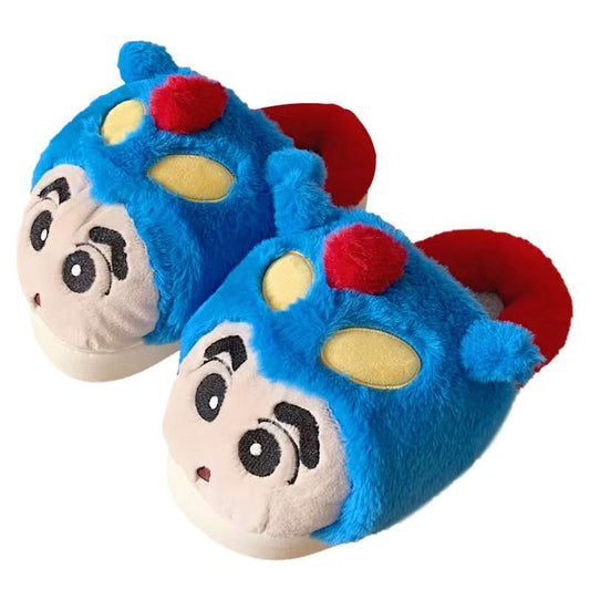 🎌 Crayon Shin-chan Cosplay Plush Slippers - Anime-Inspired Cozy Indoor Shoes for Fans